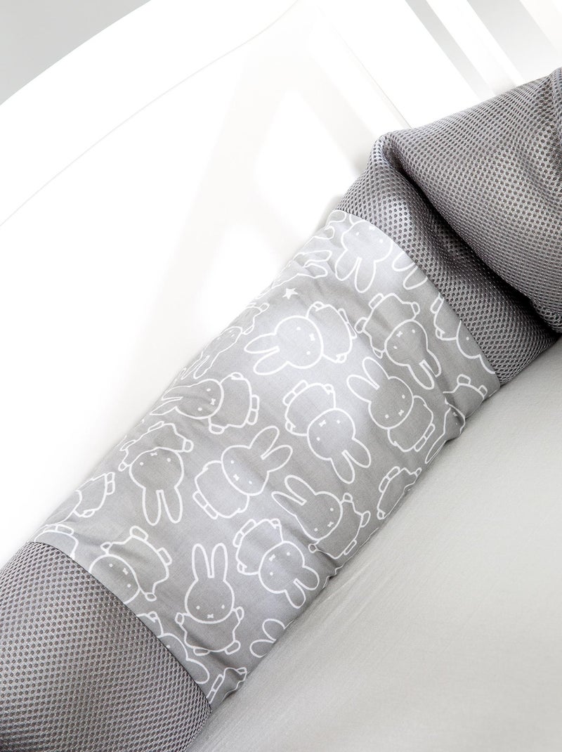 ROBA Protector de cuna safe asleep® - Easy Air "miffy®" - Gris Gris - Kiabi