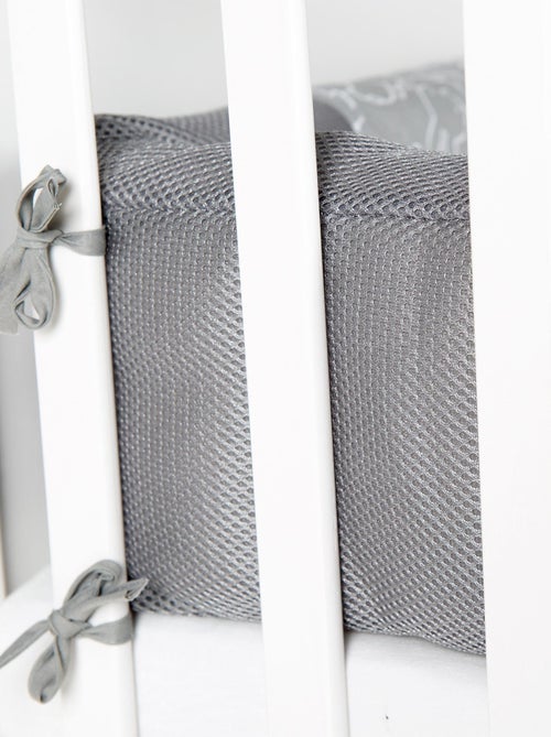 ROBA Protector de cuna safe asleep® - Easy Air "miffy®" - Gris - Kiabi