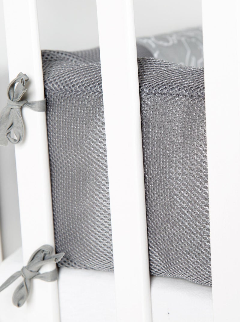 ROBA Protector de cuna safe asleep® - Easy Air "miffy®" - Gris Gris - Kiabi