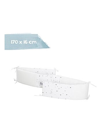 ROBA Protector de cuna "safe asleep®" - Easy Air "Sternenzauber" - Blanco
