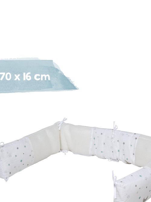 ROBA Protector de cuna safe asleep® - Easy Air Sternenzauber - Blanco - Kiabi