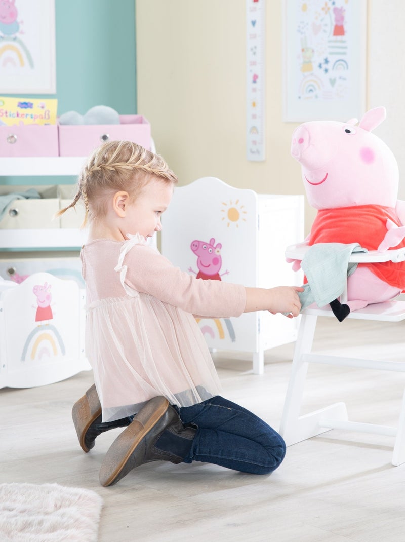ROBA Silla alta y cojín para muñecas 'Peppa Pig' en madera - diseño cerdita Blanco Multicolor - Kiabi