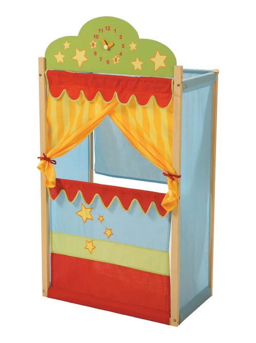 ROBA Teatro de guiñol en madera y tela - montado sobre base - Kiabi
