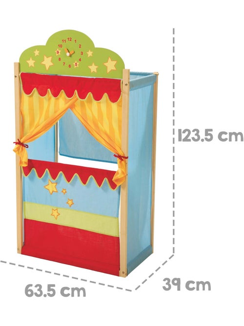 ROBA Teatro de guiñol en madera y tela - montado sobre base - Kiabi