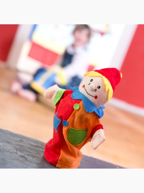 ROBA Teatro de guiñol para niños + 6 marionetas de mano - en madera y tela - multicolor - Kiabi