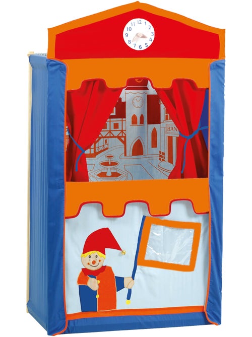 ROBA Teatro de guiñol para niños + 6 marionetas de mano - en madera y tela - multicolor - Kiabi