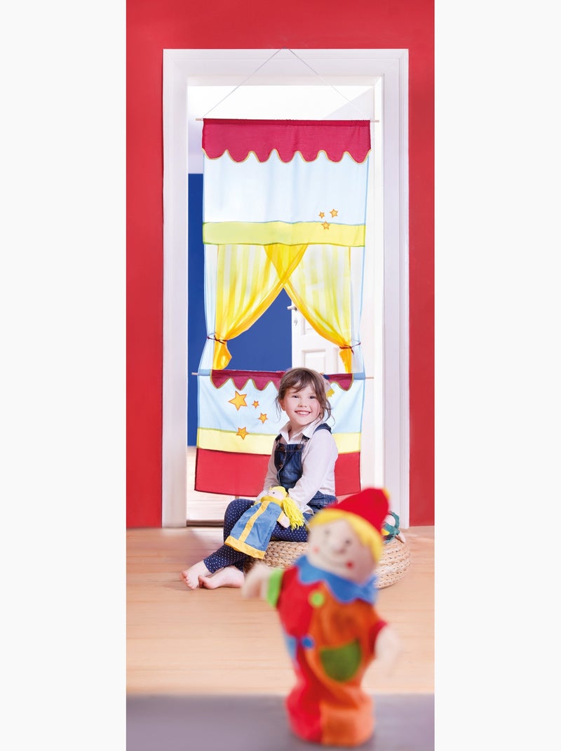 ROBA Teatro de puerta en tela lavable - castillo de marionetas para colgar - multicolor Multicolor - Kiabi