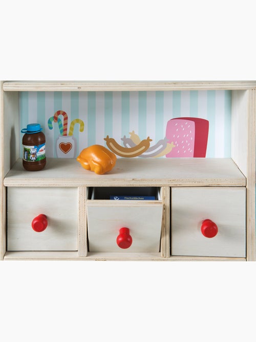 ROBA Tienda de juegos en madera Minishop con reloj y pizarra - incluye accesorios - natural - Kiabi