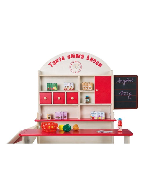 ROBA Tienda "Tante Emma" en madera natural - con 2 mostradores y pizarra - Kiabi ROBA Tienda "Tante Emma" en madera natural - con 2 mostradores y pizarra - Kiabi
