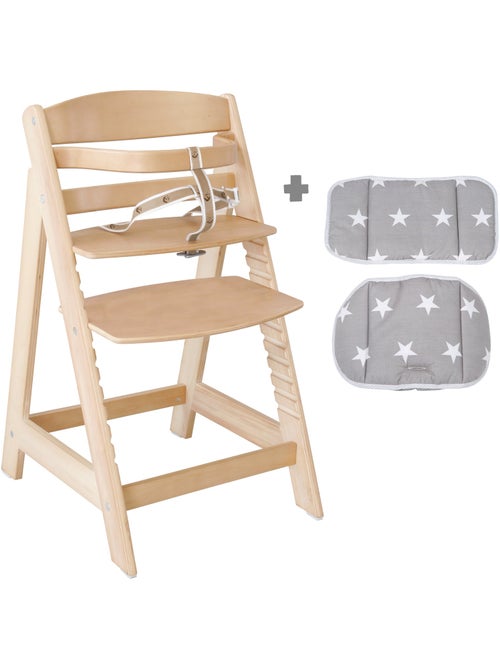 ROBA Trona evolutiva "Sit Up III" + cojín "Little Stars" - natural/gris - Kiabi