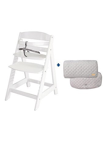 ROBA Trona evolutiva "Sit Up III" + cojín "Roba Style" - blanco/gris