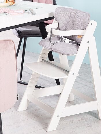 ROBA Trona evolutiva "Sit Up III" + cojín "Roba Style" - blanco/gris