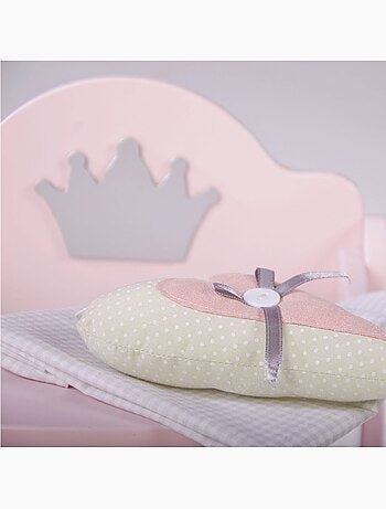 ROBA Trona para muñecas "Princesa Sophie" en madera - desde 18 meses - rosa/plata