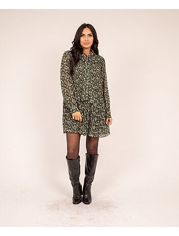 Robe fleuri plissee IRREELLE