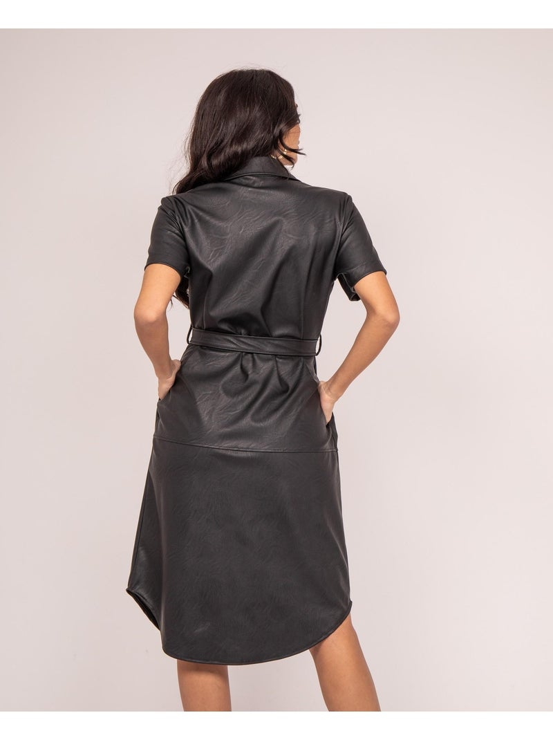 Robe simili cuir IRRLY Negro - Kiabi