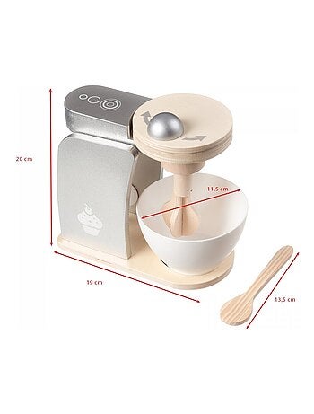 Robot de cocina de madera batidora con bol Mamabrum