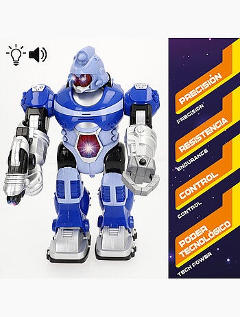 Robot de juguete con luz y sonido warriors