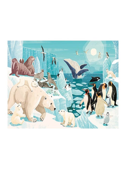 Rompecabezas y libro - el planeta en peligro, los glaciares - Sassi Junior - Kiabi