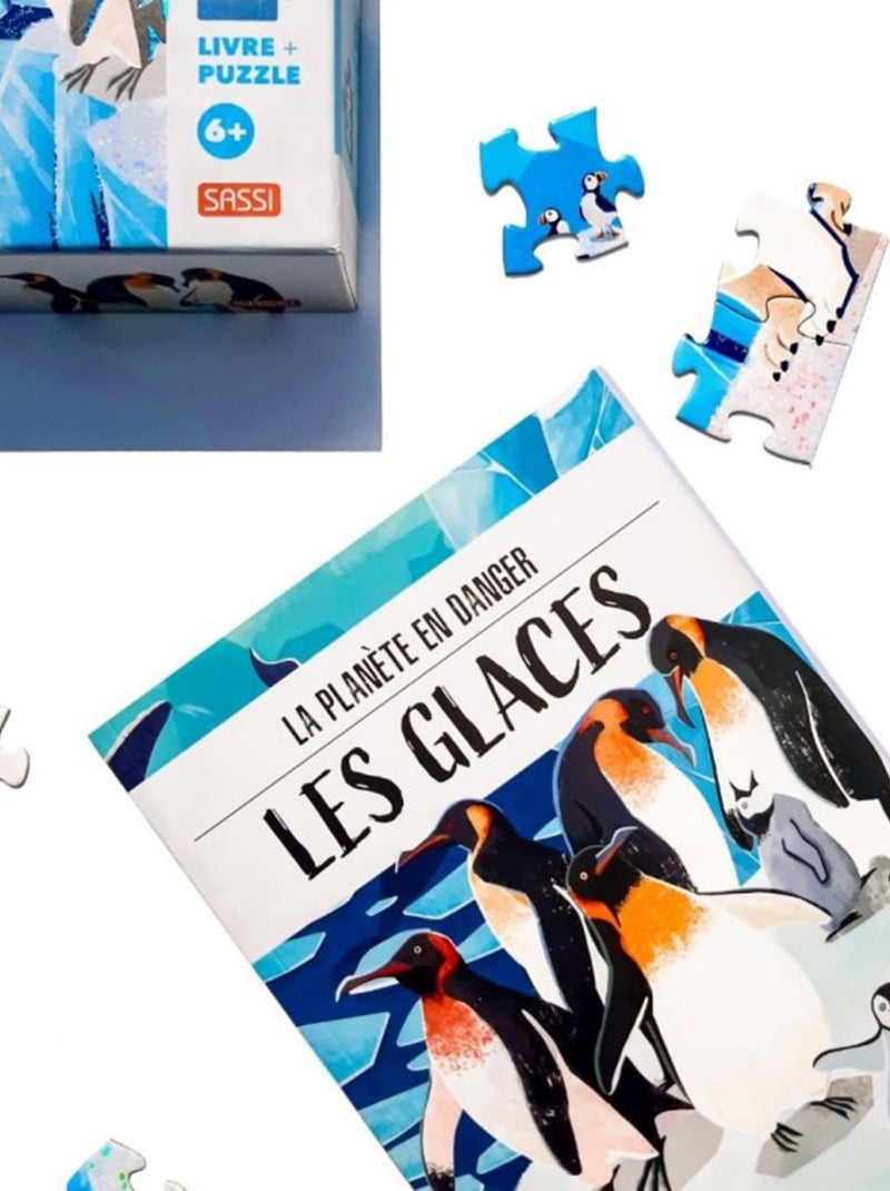 Rompecabezas y libro - el planeta en peligro, los glaciares | Sassi Junior N/D - Kiabi