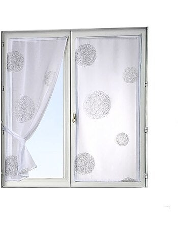 Ronds Mêlés' bordado blanco transparente