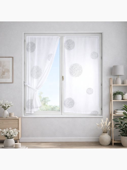 Ronds Mêlés' bordado blanco transparente - Kiabi