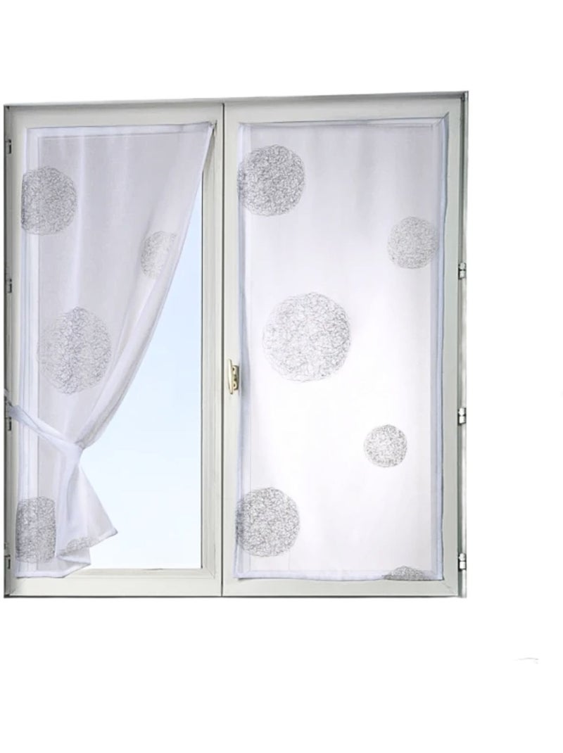 Ronds Mêlés' bordado blanco transparente Blanco - Kiabi