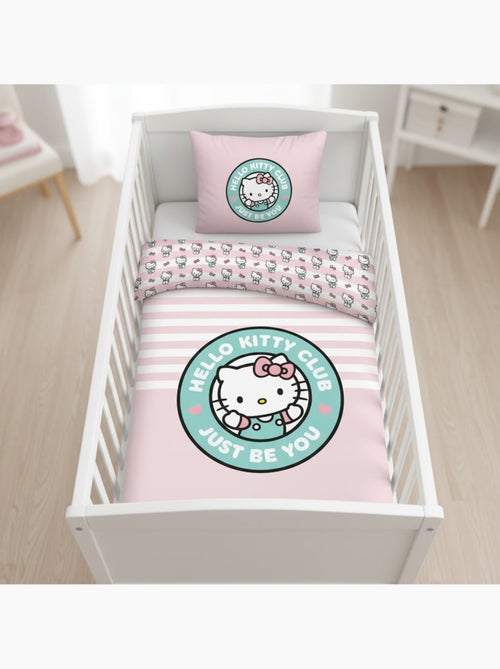 Ropa de cama bebé hello kitty 100x140cm + funda almohada 40x60cm – club just be you rosa menta – 100 - Kiabi