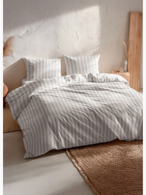 Ropa de cama de algodón, rayas cruzadas - AFIBEL - Kiabi