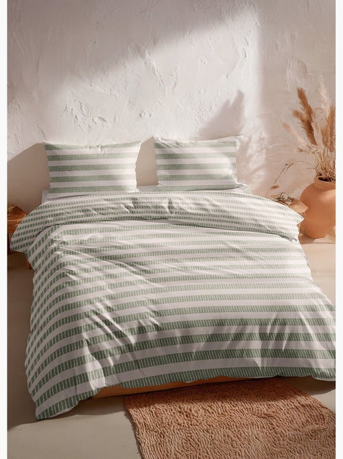 Ropa de cama de algodón, rayas estilizadas - AFIBEL - Kiabi
