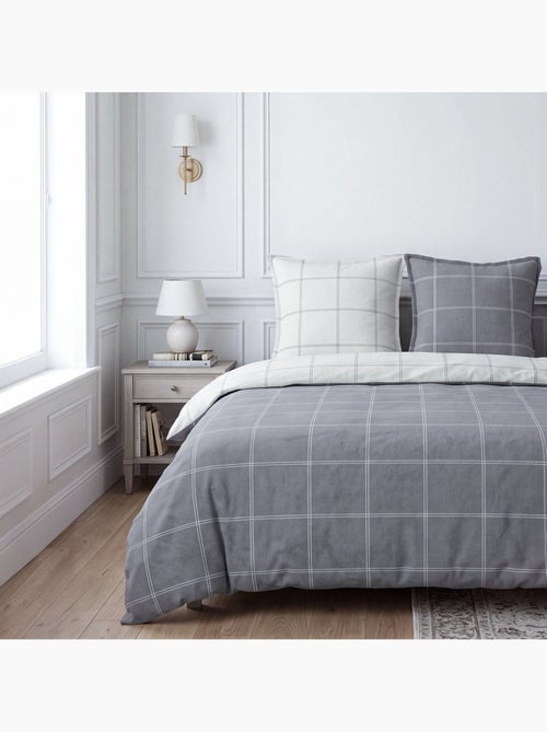 Ropa de cama doble de franela a cuadros - Kiabi Ropa de cama doble de franela a cuadros - Kiabi