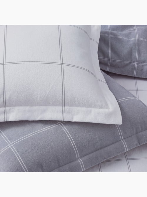 Ropa de cama doble de franela a cuadros - Kiabi Ropa de cama doble de franela a cuadros - Kiabi