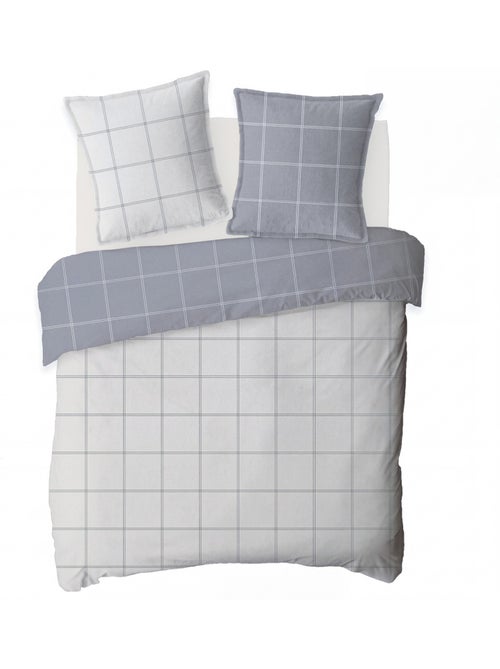 Ropa de cama doble de franela a cuadros - Kiabi Ropa de cama doble de franela a cuadros - Kiabi