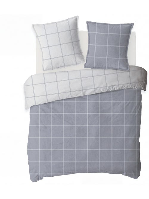 Ropa de cama doble de franela a cuadros - Kiabi Ropa de cama doble de franela a cuadros - Kiabi