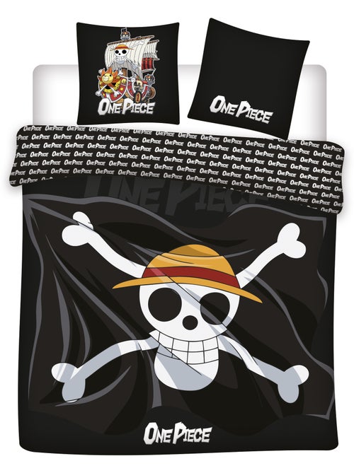 Ropa de Cama Doble One Piece 240x220 cm + 2 Fundas 63x63 cm 100% Poliéster Reversible | Jolly Roger - Kiabi