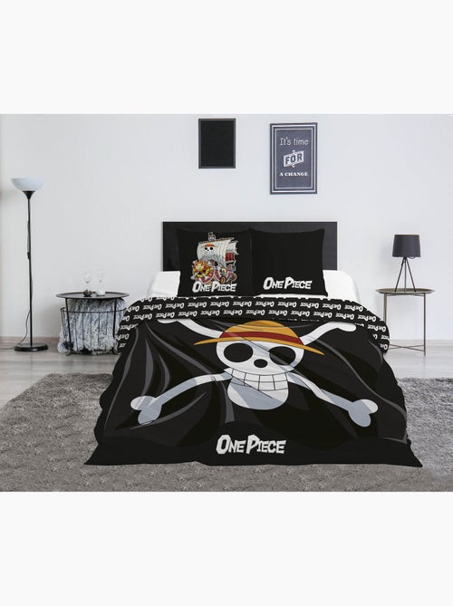 Ropa de Cama Doble One Piece 240x220 cm + 2 Fundas 63x63 cm 100% Poliéster Reversible | Jolly Roger - Kiabi