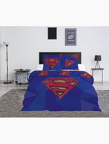 Ropa de Cama Doble Superman DC Comics 240x220 cm + 2 Fundas 65x65 cm Algodón-Poliéster Reversible