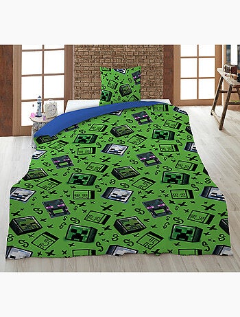 Ropa de Cama Infantil Minecraft 140x200 cm + Funda 63x63 cm 100% Poliéster