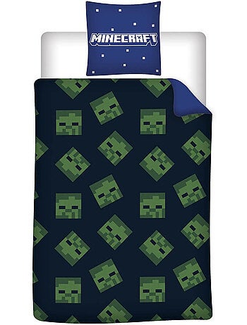 Ropa de Cama Infantil Minecraft 140x200 cm + Funda 65x65 cm Algodón-Poliéster