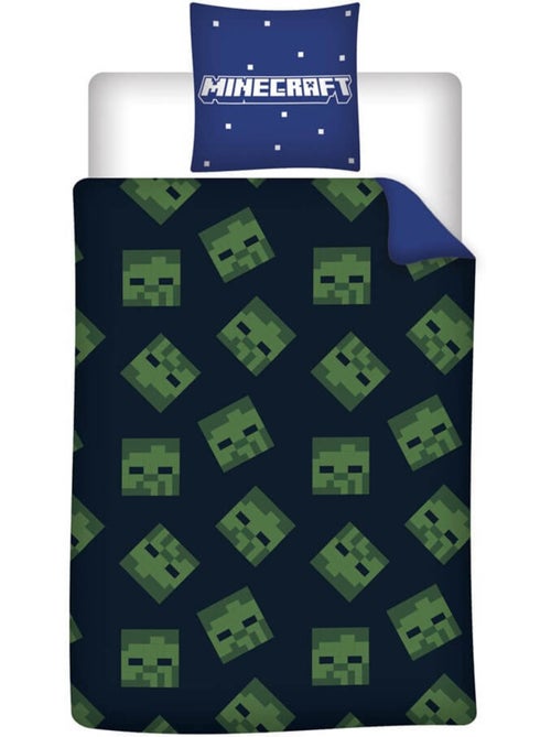 Ropa de Cama Infantil Minecraft 140x200 cm + Funda 65x65 cm Algodón-Poliéster - Kiabi