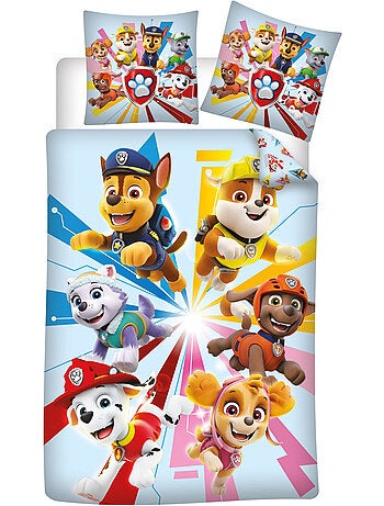 Ropa de Cama Infantil Patrulla Canina 140x200 cm + Funda 63x63 cm 100% Poliéster