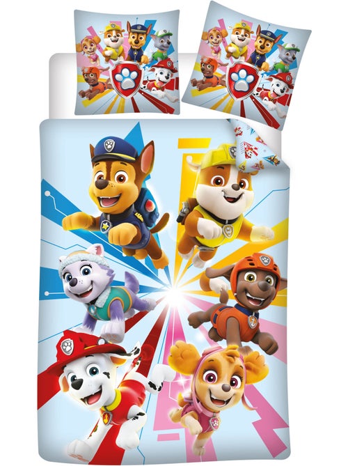 Ropa de Cama Infantil Patrulla Canina 140x200 cm + Funda 63x63 cm 100% Poliéster - Kiabi Ropa de Cama Infantil Patrulla Canina 140x200 cm + Funda 63x63 cm 100% Poliéster - Kiabi
