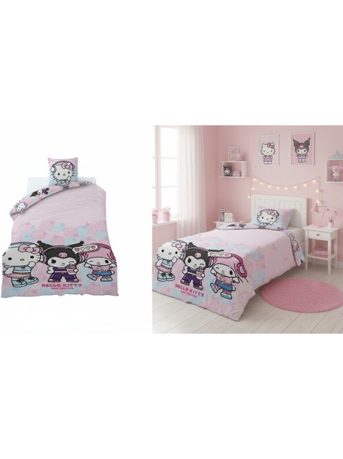 Ropa de Cama Niña Hello Kitty & Friends 140x200 cm + Funda 65x65 cm Algodón-Poliéster Reversible | K - Kiabi