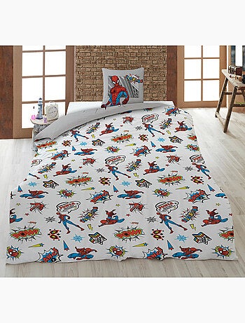 Ropa de Cama Niño Spider-Man Marvel 140x200 cm + Funda 65x65 cm 100% Algodón