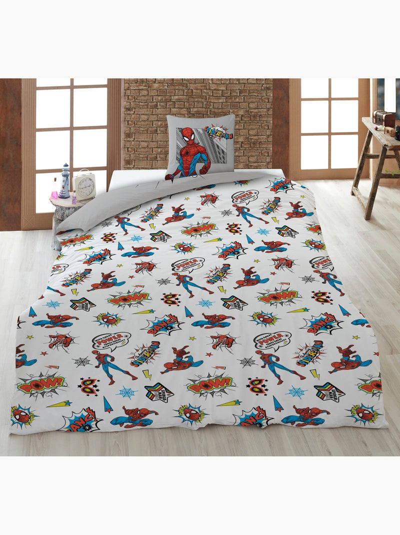 Ropa de Cama Niño Spider-Man Marvel 140x200 cm + Funda 65x65 cm 100% Algodón Beige gris - Kiabi
