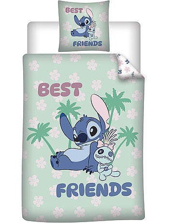 Ropa de Cama Stitch Disney 140x200 cm + Funda 65x65 cm Algodón-Poliéster