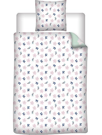 Ropa de Cama Stitch Disney 140x200 cm + Funda 65x65 cm Algodón-Poliéster