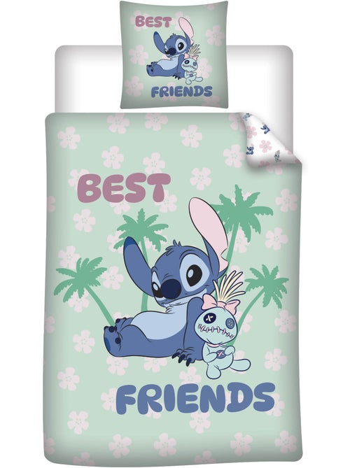 Ropa de Cama Stitch Disney 140x200 cm + Funda 65x65 cm Algodón-Poliéster - Kiabi