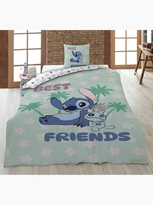 Ropa de Cama Stitch Disney 140x200 cm + Funda 65x65 cm Algodón-Poliéster - Kiabi