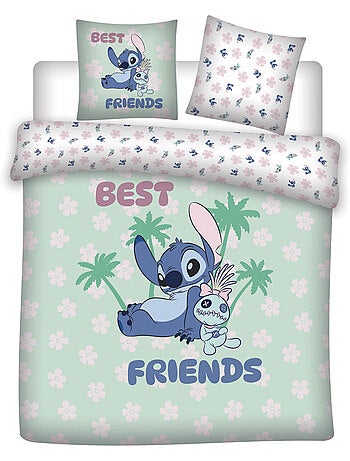 Ropa de Cama Stitch Disney 200x200 cm + 2 Fundas 65x65 cm Algodón-Poliéster