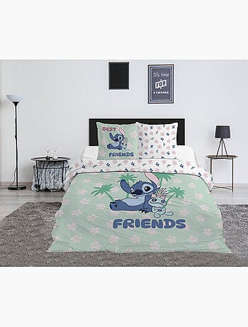 Ropa de Cama Stitch Disney 200x200 cm + 2 Fundas 65x65 cm Algodón-Poliéster